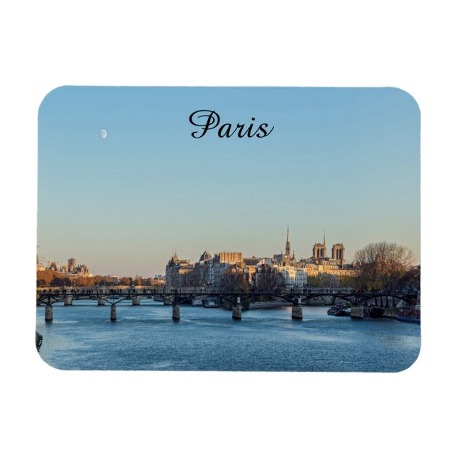 Pont des Arts och ile de la Cite - Paris, Frankrik Magnet (Horisontell)