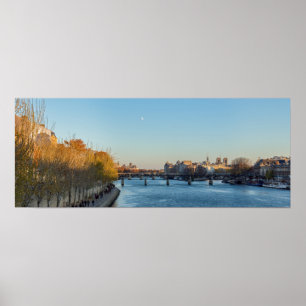Pont des Arts och ile de la Cite - Paris, Frankrik Poster
