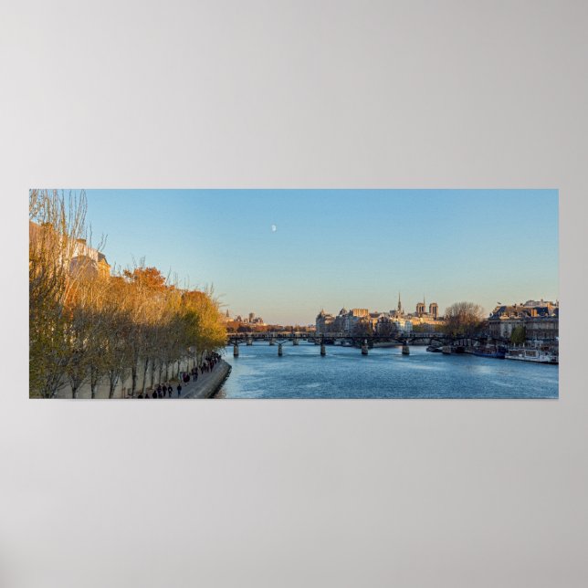 Pont des Arts och ile de la Cite - Paris, Frankrik Poster (Framsidan)