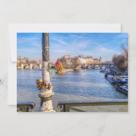 Pont des Arts på Alla hjärtans dag - Paris Inbjudningar