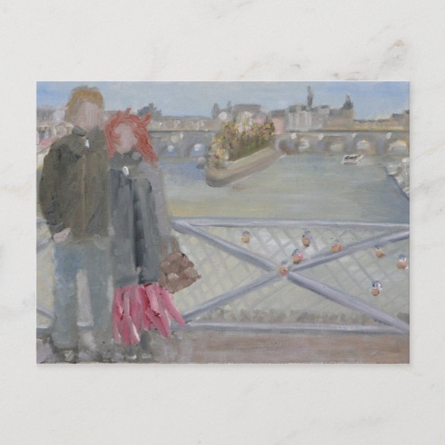 Pont des Arts: Paris Vykort (Framsida)