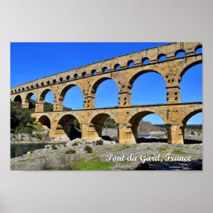 Pont du Gard Bridge Frankrike Photo 97 Poster