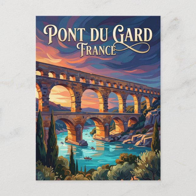Pont du Gard Frankrike Vykort (Framsida)
