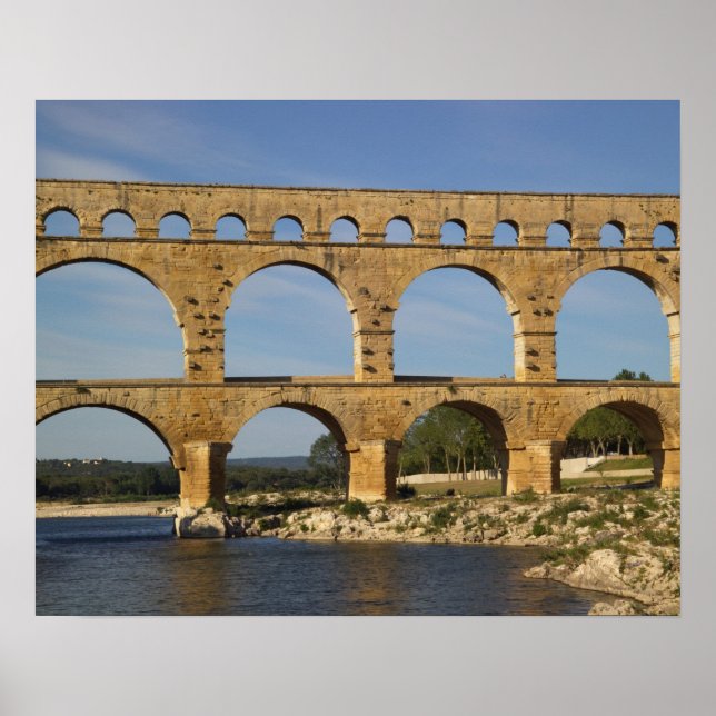 Pont du Gard, Gard, Languedoc Roussillon, Frankrik Poster (Framsidan)