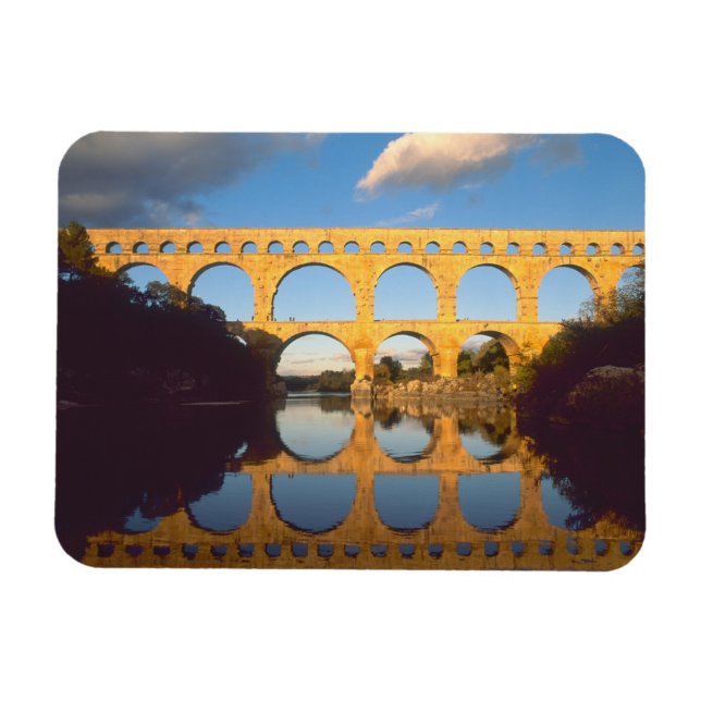 Pont du Gard, Gardon River, Gard, Languedoc Magnet (Horisontell)