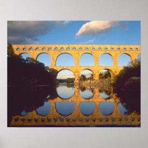 Pont du Gard, Gardonfloden, Gard, Languedoc, Poster