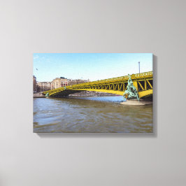 Pont Mirabeau över Seine - Paris Canvastryck