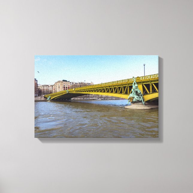 Pont Mirabeau över Seine - Paris Canvastryck (Framsida)