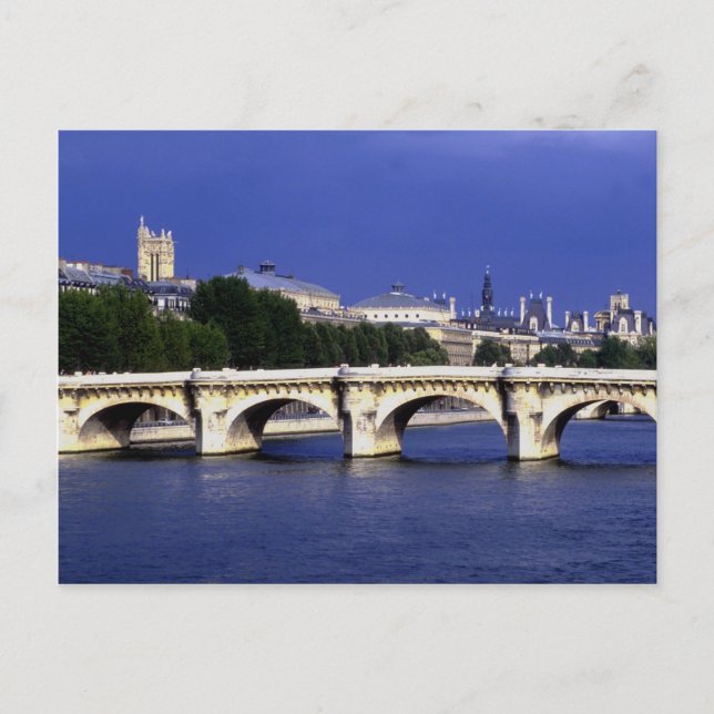 Pont-Neuf är Paris äldsta bro, Frankrike Vykort (Framsida)