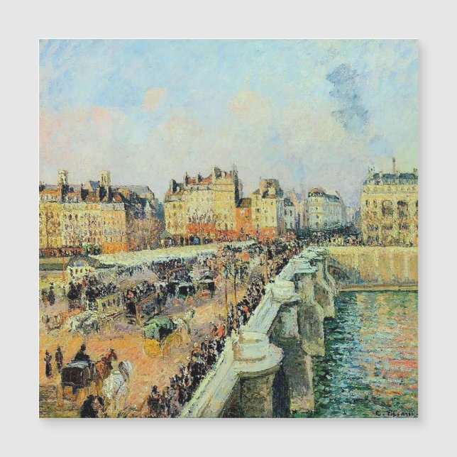 Pont Neuf, eftermiddag, Sunlight Camille Pissarro (Framsida)