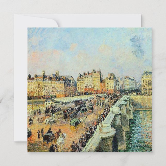 Pont Neuf, eftermiddag, Sunlight Camille Pissarro (Framsida)