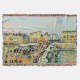 Pont Neuf, eftermiddag, Sunlight Camille Pissarro Filt