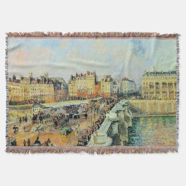 Pont Neuf, eftermiddag, Sunlight Camille Pissarro Filt (Framsidan)
