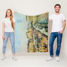 Pont Neuf, eftermiddag, Sunlight Camille Pissarro Fleecefilt