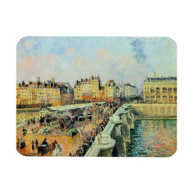 Pont Neuf, eftermiddag, Sunlight Camille Pissarro Magnet (Horisontell)