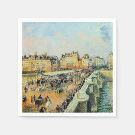 Pont Neuf, eftermiddag, Sunlight Camille Pissarro Pappersservett