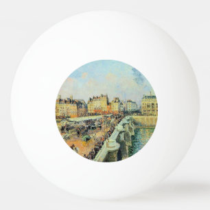 Pont Neuf, eftermiddag, Sunlight Camille Pissarro Pingisboll
