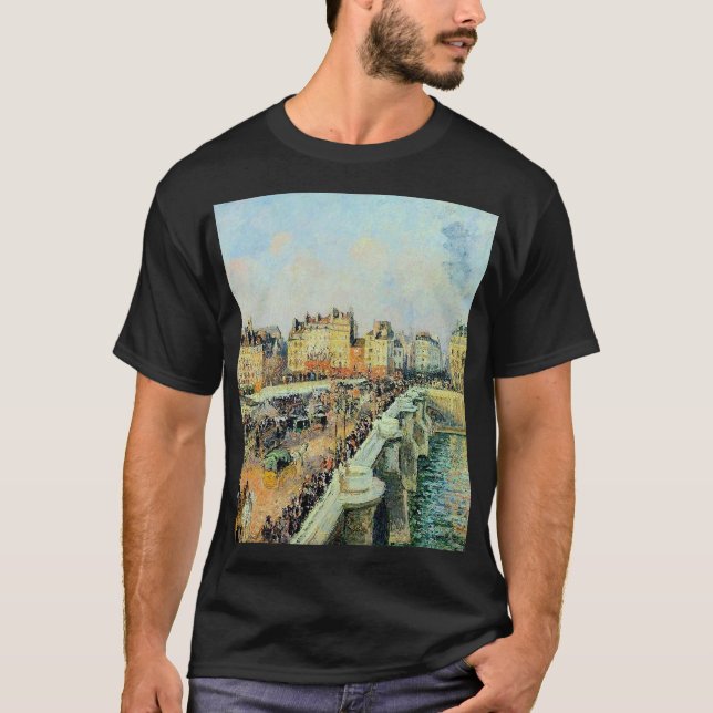 Pont Neuf, eftermiddag, Sunlight Camille Pissarro T Shirt (Framsida)