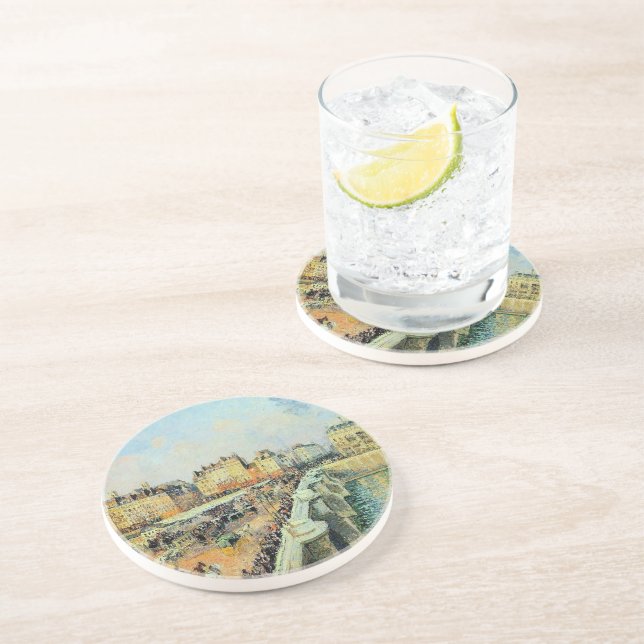 Pont Neuf, eftermiddag, Sunlight Camille Pissarro Underlägg (Sidan)