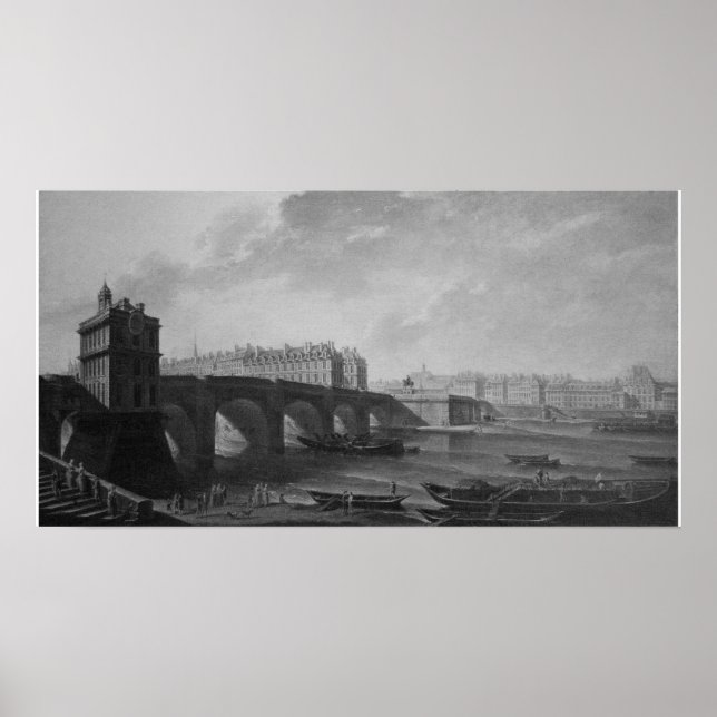 Pont Neuf – Paris – Nicolas-Jean-Baptiste Raguenet Poster (Framsidan)