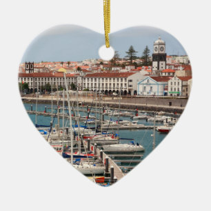 Ponta Delgada - Azores Julgransprydnad Keramik