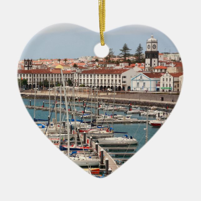 Ponta Delgada - Azores Julgransprydnad Keramik (Framsidan)