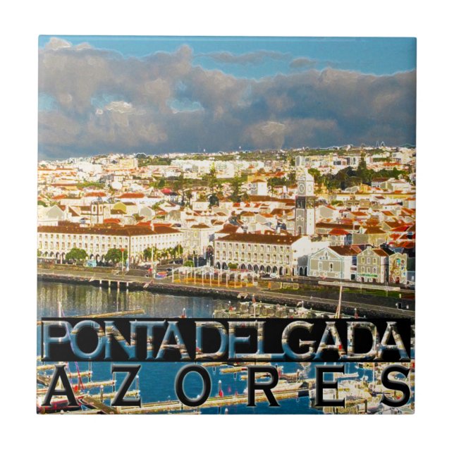 Ponta Delgada Kakelplatta (Framsidan)
