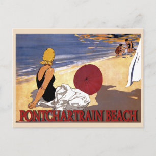 Pontchardriver Beach Family Bathing Vykort