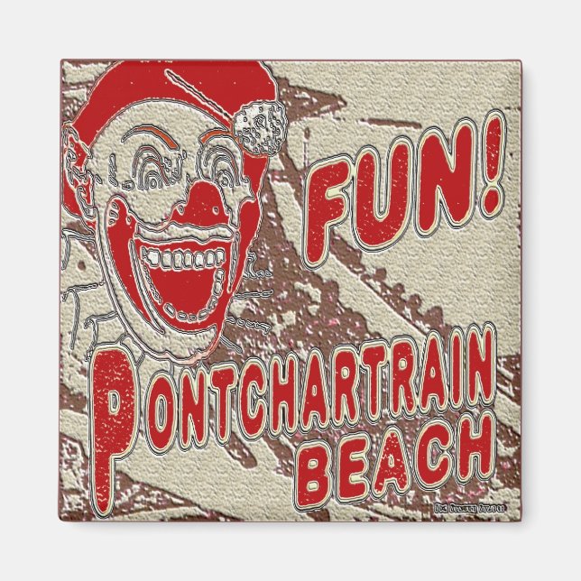 Pontchardriver Beach Roligt Clown Magnet (Framsidan)