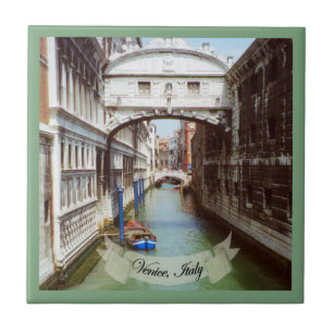 Ponte dei Sospiri Venezia Italia Souvenir Kakelplatta
