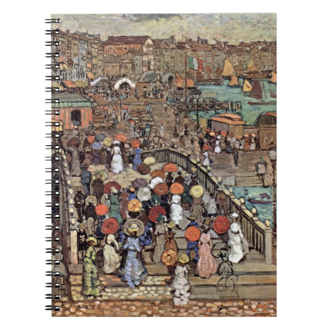 Ponte Della Paglia, Venedig av Maurice Prendergast Anteckningsbok Med Spiral (Framsidan)