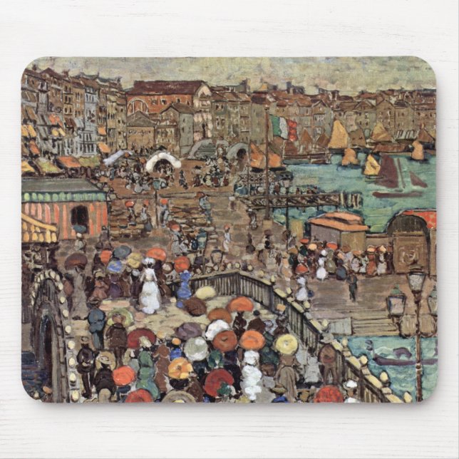 Ponte Della Paglia, Venedig av Maurice Prendergast Musmatta (Framsidan)