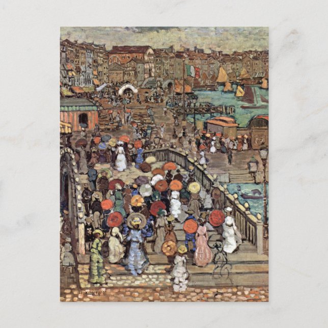 Ponte Della Paglia, Venedig av Maurice Prendergast Vykort (Framsida)