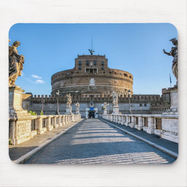 Ponte och Castel Sant'Angelo - Rom, Italien Musmatta (Framsidan)