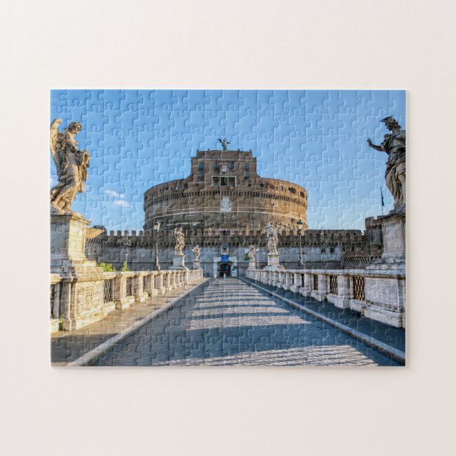 Ponte och Castel Sant'Angelo - Rom, Italien Pussel (Horisontell)