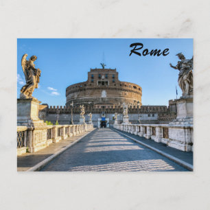 Ponte och Castel Sant'Angelo - Rom, Italien Vykort
