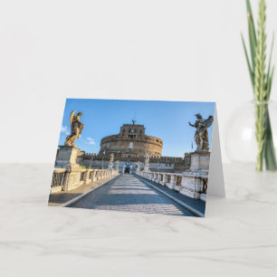 Ponte och Castle Sant'Angelo - Rom, Italien Kort