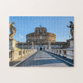 Ponte och Castle Sant'Angelo - Rom, Italien Pussel