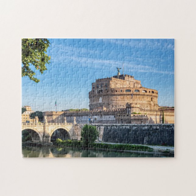 Ponte och Castle Sant'Angelo vid gryningen - Rom,  Pussel (Horisontell)