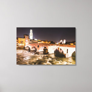 Ponte Pietro av Verona Canvas