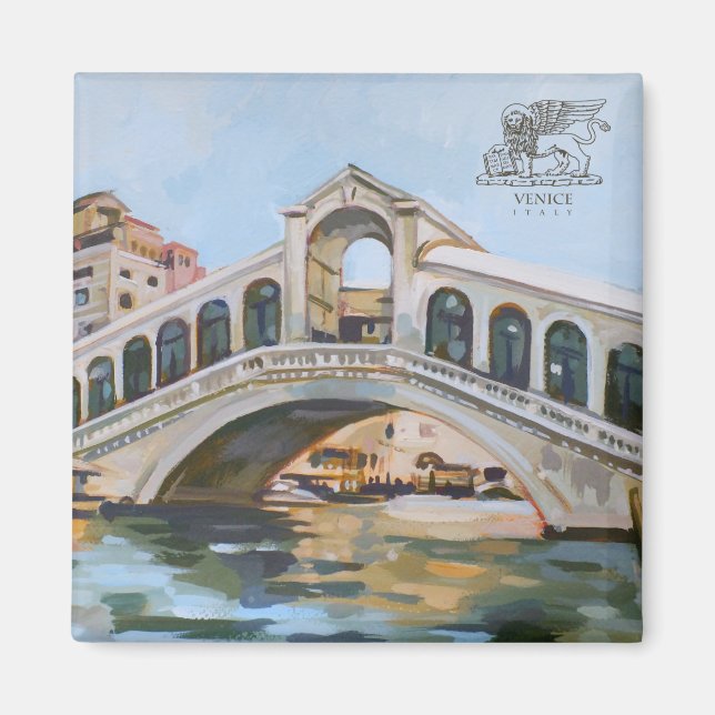 Ponte Rialto - Venedig, Italien Magnet (Framsidan)