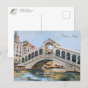 Ponte Rialto Venedig, Italien Vykort