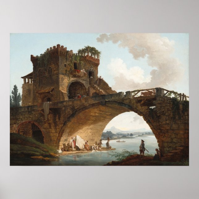 Ponte Salario - Hubert Robert Fine Art Poster (Framsidan)