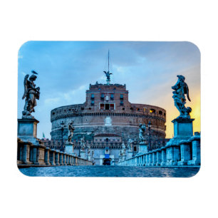 Ponte Sant'Angelo vid gryningen - Rom Italien Magnet