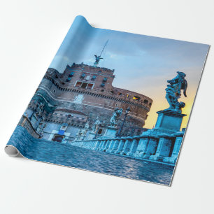 Ponte Sant'Angelo vid gryningen - Rom Italien Presentpapper