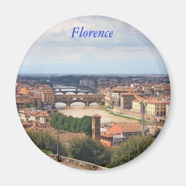 Ponte Vecchio av Florence Magnet (Framsidan)