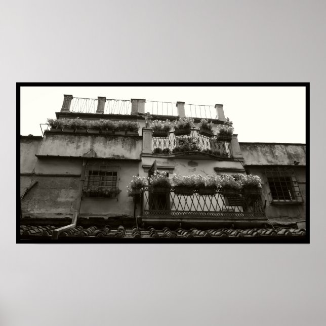 Ponte Vecchio Balconies Poster (Framsidan)