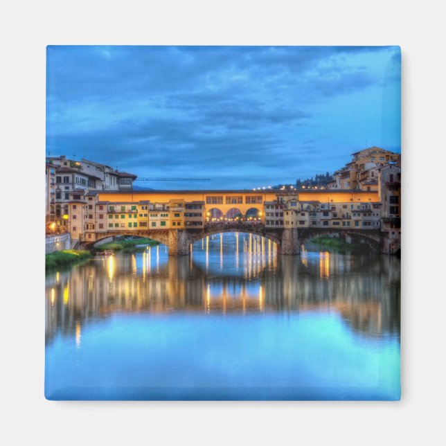 Ponte vecchio bridge i Florence, Italien Magnet (Framsidan)