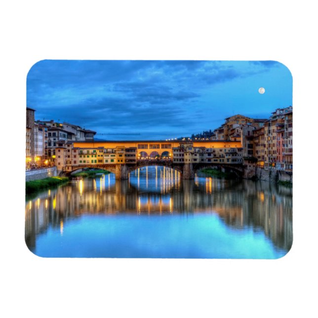 Ponte vecchio bridge i Florence, Italien Magnet (Horisontell)