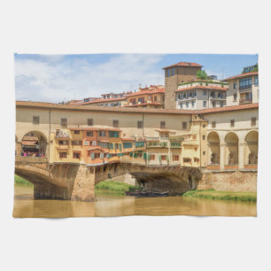 Ponte vecchio by day, Florence eller Firenze, Ital Kökshandduk
